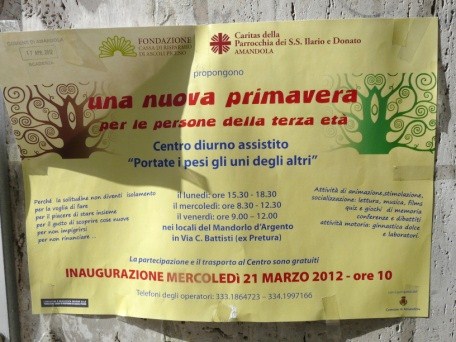 La Caritas Parrocchiale di Amandola inaugura un nuovo centro diurno per anziani